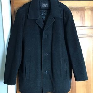 Men's Dockers Charcoal Wool Coat